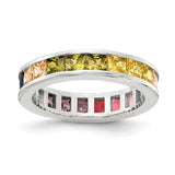 Prizma™ Rainbow CZ Gold Plated Sterling Silver Adjustable Bolo Bracelet - Roxx Fine Jewelry
