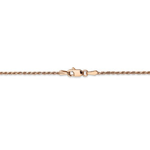 1.5mm Diamond Cut Rope Chain in 14K Rose Gold - Roxx Fine Jewelry