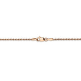 1.5mm Diamond Cut Rope Chain in 14K Rose Gold - Roxx Fine Jewelry