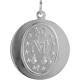 Miraculous Medal Round in 14K Yellow Gold - Roxx Fine Jewelry