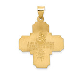 Four Way Cross Medal in 14K Yellow Gold 34 x 25mm - Roxx Fine Jewelry