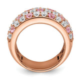 True Origin® 2.40 Ct. Lab Grown Diamond and Pink Sapphire Band in 14K Rose Gold - Roxx Fine Jewelry