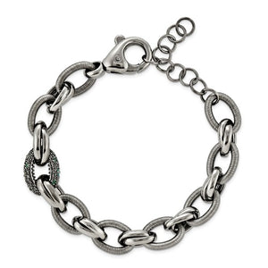 Status Link Bracelet with Swarovski Crystal Accents - Roxx Fine Jewelry