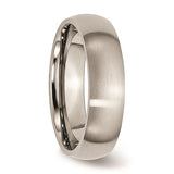 Brushed Titanium 6mm Wide Half Round Comfort Fit Wedding Band - Roxx Fine Jewelry
