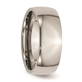 Polished Titanium 8mm Wide Half Round Comfort Fit Wedding Band - Roxx Fine Jewelry