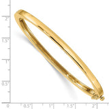 Hinged Oval Bangle Bracelet 3.6mm in 14K Yellow Gold - Roxx Fine Jewelry