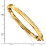 Hinged Oval Bangle Bracelet 5.3mm in 14K Gold - Roxx Fine Jewelry