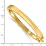 Hinged Oval Bangle in 6.3mm 14K Gold - Roxx Fine Jewelry