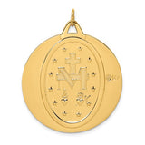 Miraculous Medal Large Round 35 x 30mm in 14K Yellow Gold - Roxx Fine Jewelry