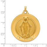 Mi Lagrosa Miraculous Medal Large Round in 14K Yellow Gold - Roxx Fine Jewelry
