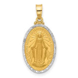 Oval Miraculous Medal 5 Sizes in 14K Gold