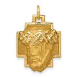 Face of Jesus Medal Pendant in 14K Yellow Gold
