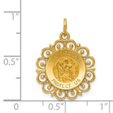 St. Christopher Medal Charm in 14K Yellow Gold - Roxx Fine Jewelry